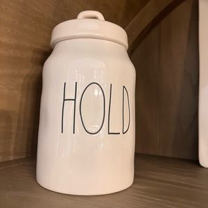 Rae Dunn “Hold” Canister
